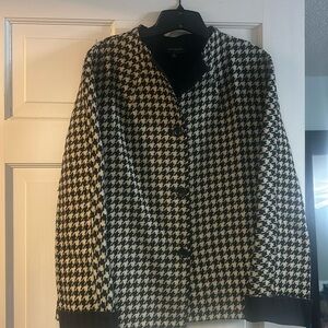 Talbots, houndstooth wool blazer